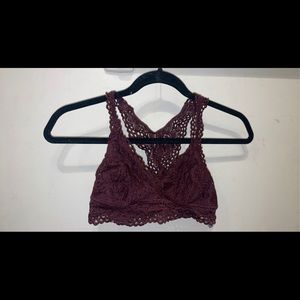 Maroon Aerie lace bralette,size medium